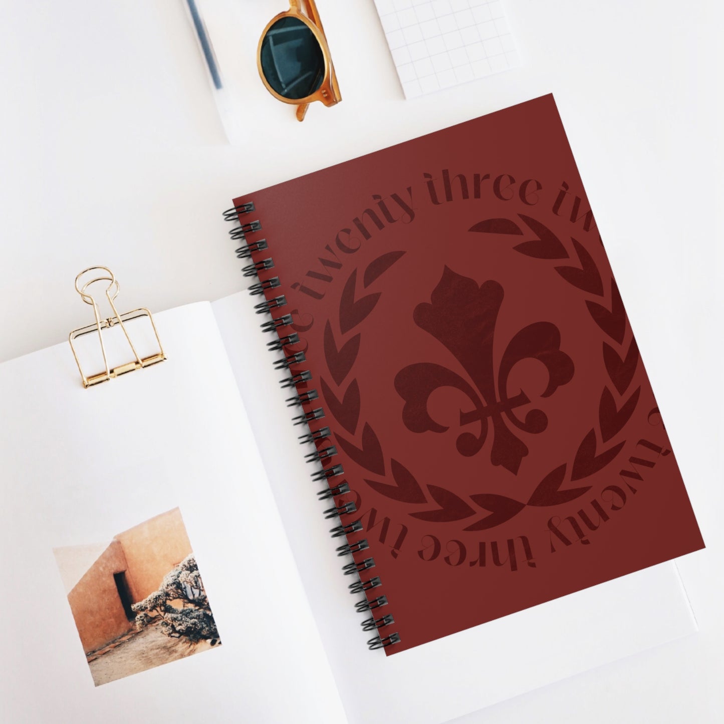 Sebastian Spiral Notebook / Maroon