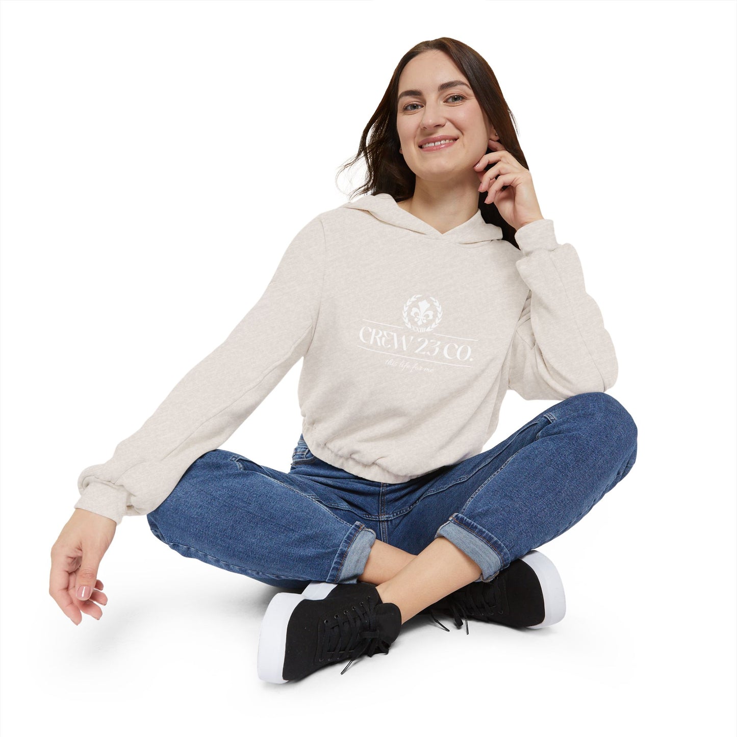 Julia Cropped Hoodie Sweatshirt