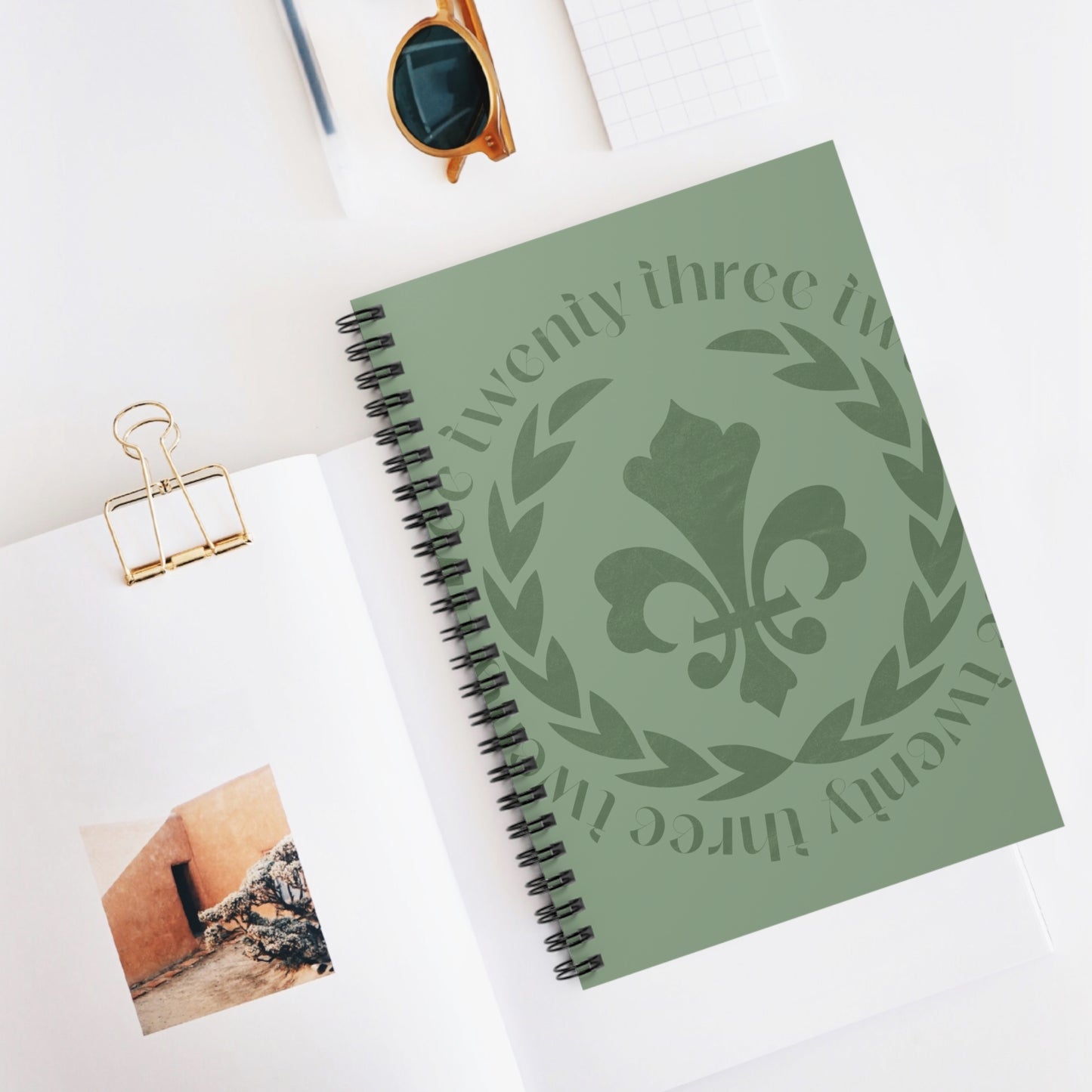 Sebastian Spiral Notebook / Sage